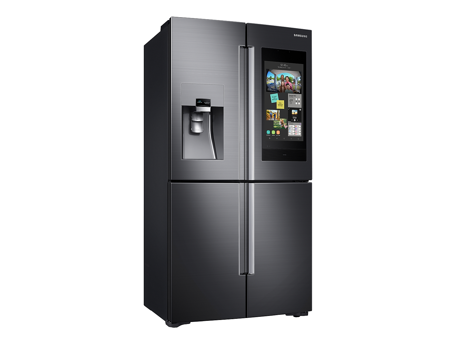 22 cu. ft. Family Hub™ Counter Depth 4-Door Flex™ Refrigerator in Black Stainless Steel(RF22N9781SG/AA)