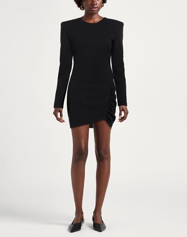 Woman Mini dress Black Size M Polyester, Elastane