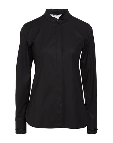 Woman Shirt Black Size 10 Cotton, Elastane