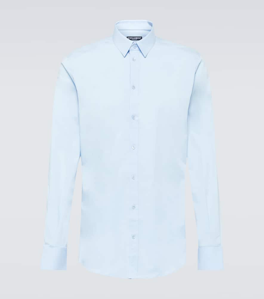 Cotton-blend poplin Oxford shirt