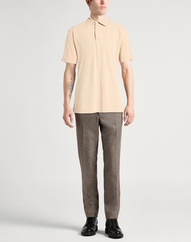 Man Polo shirt Beige Size L Cotton