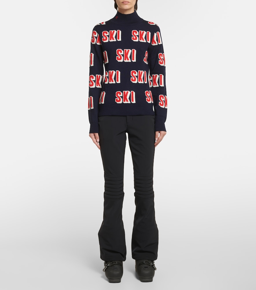Perfect Moment Wool jacquard turtleneck sweater