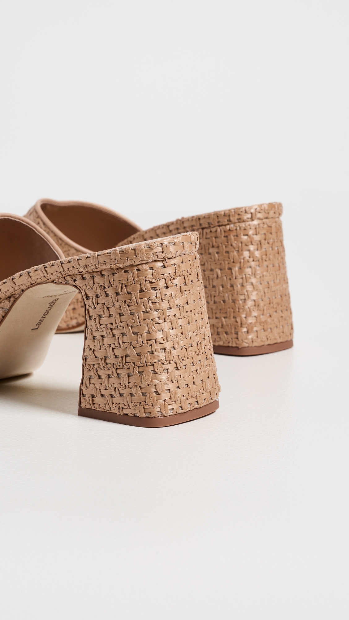 Dolly Low Mules Natural and Beige Raffia