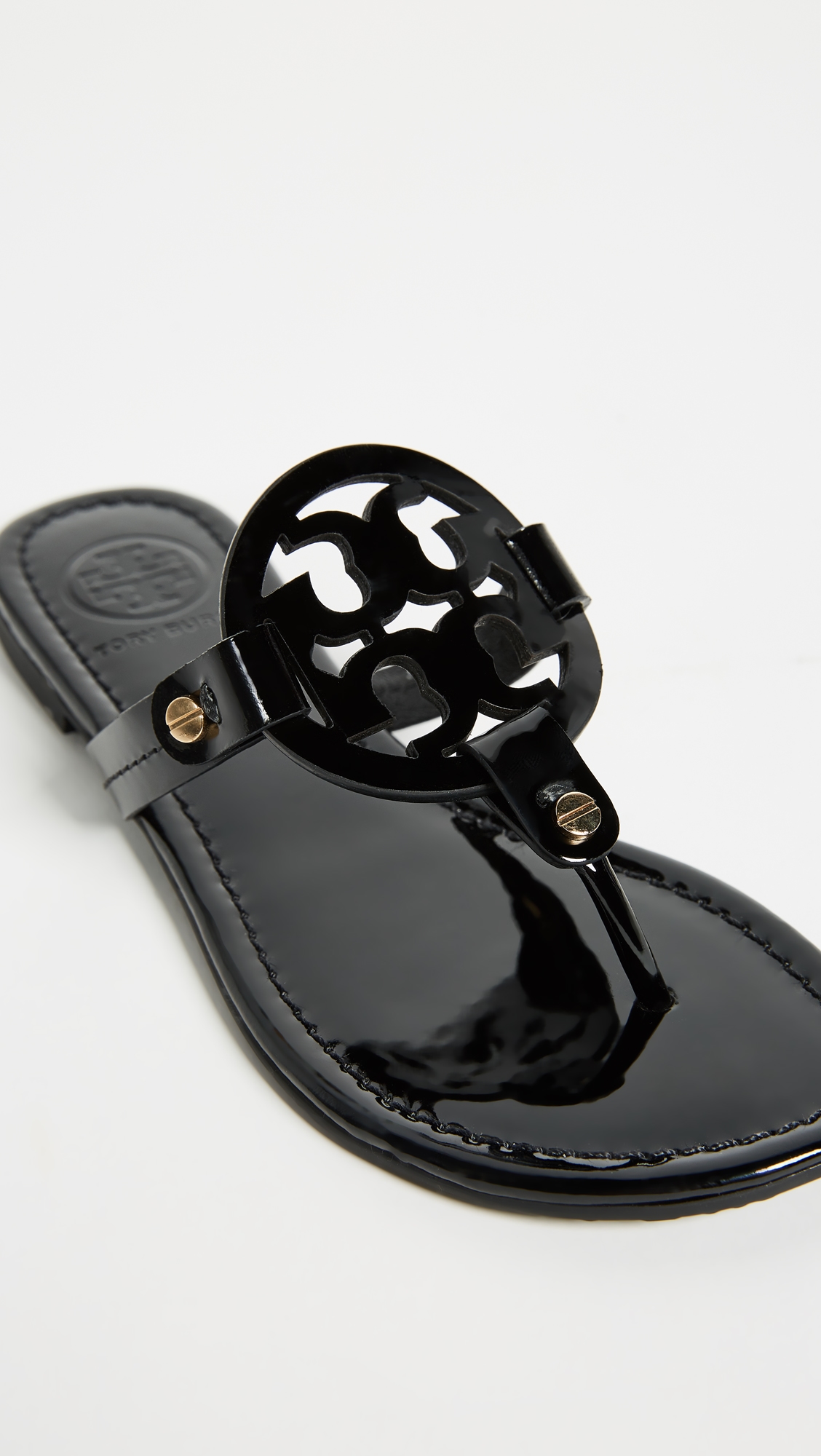 Miller Patent Thong Sandal Black