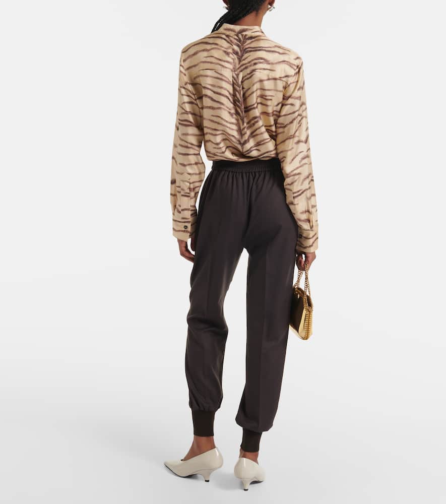 Wool flannel sweatpants
