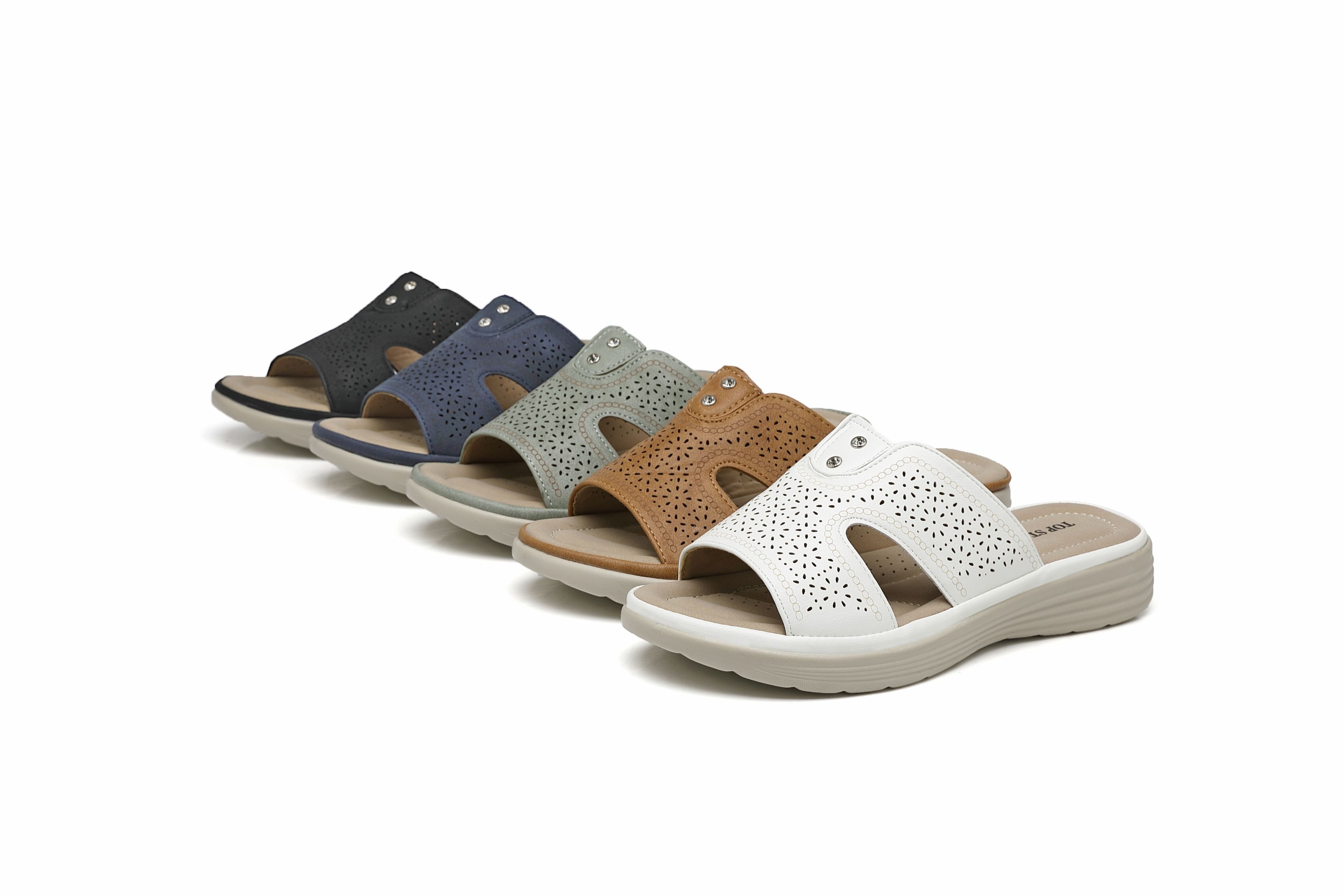 Ivachy Cushioned Cut Out Mule Lightweight Slide Sandals In Green