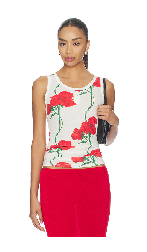 Kenzo Archive Rose Tank Top in Off White. L also in XS