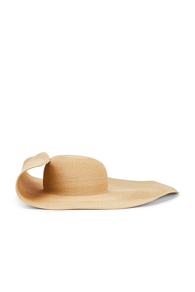 Ralph Lauren Collection Hemp Wide Brim Hat in Natural - Beige. S/M also in