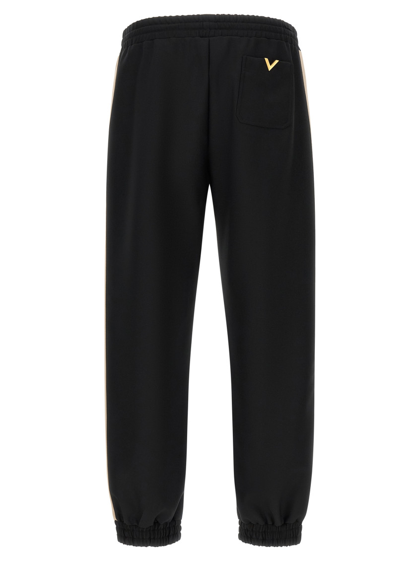 Black Solid Track Pants