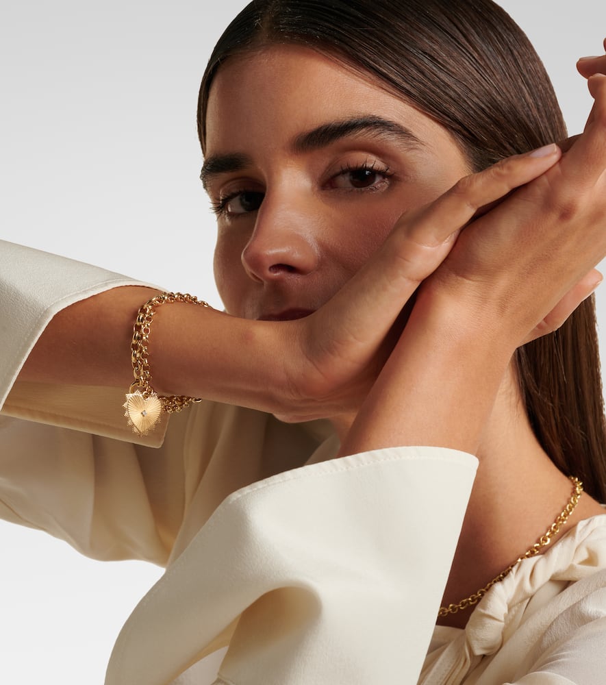 True Love 18kt gold charm bracelet with diamond