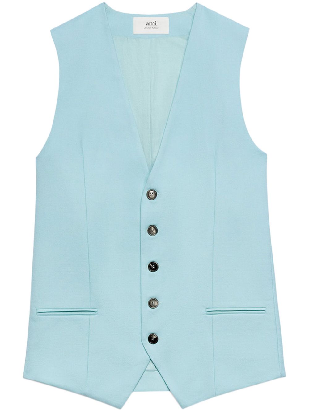 Tailored wool waistcoat - Blue