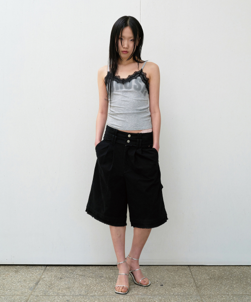 NO RUSH LACE SLEEVELESS GREY