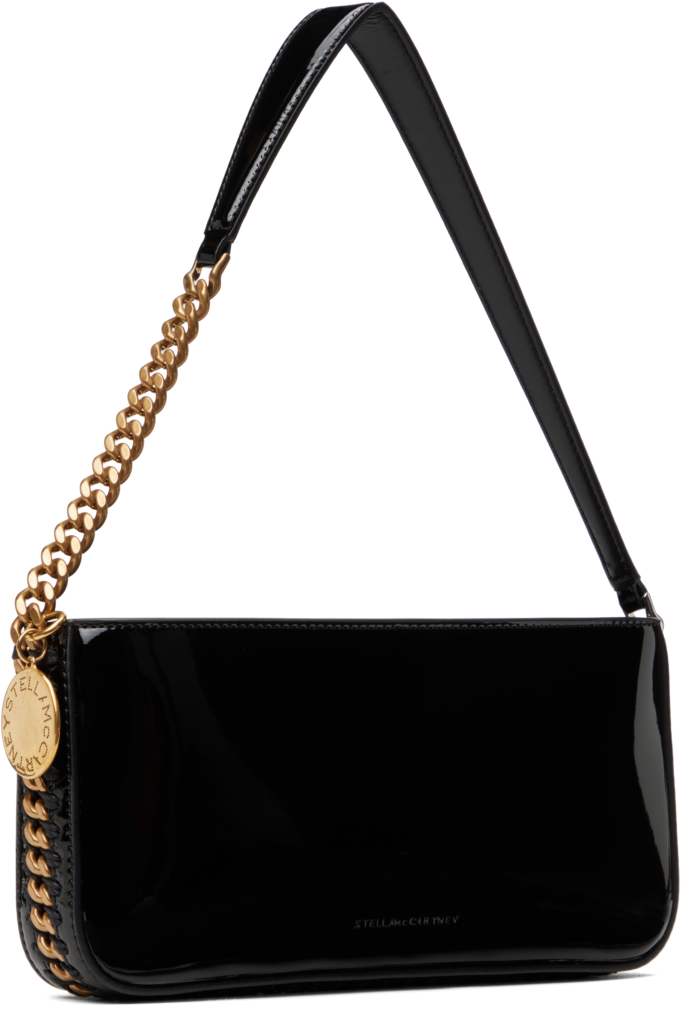 Stella McCartney Black Frayme Baguette Shoulder Bag