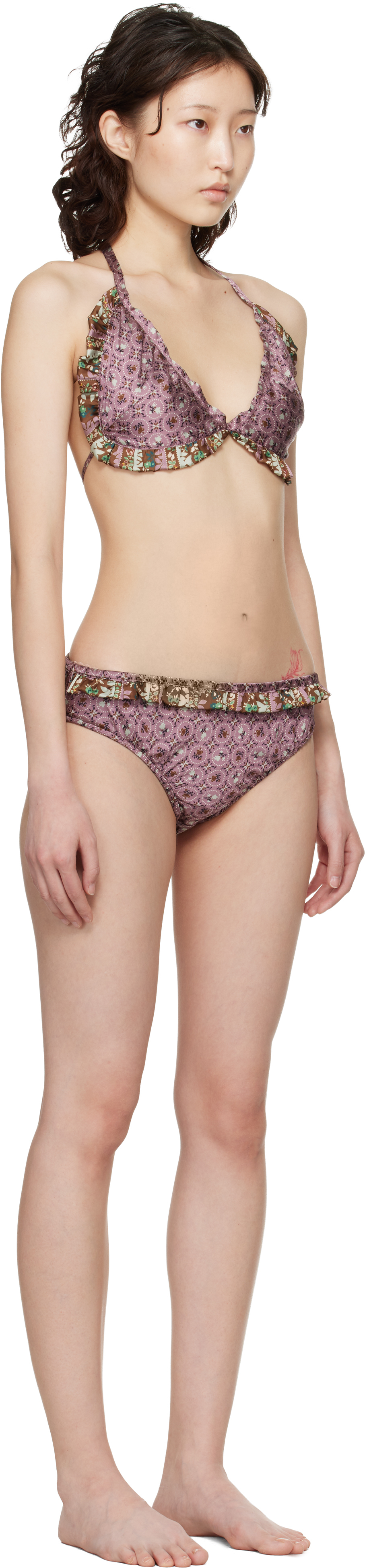 Purple Satin Bikini