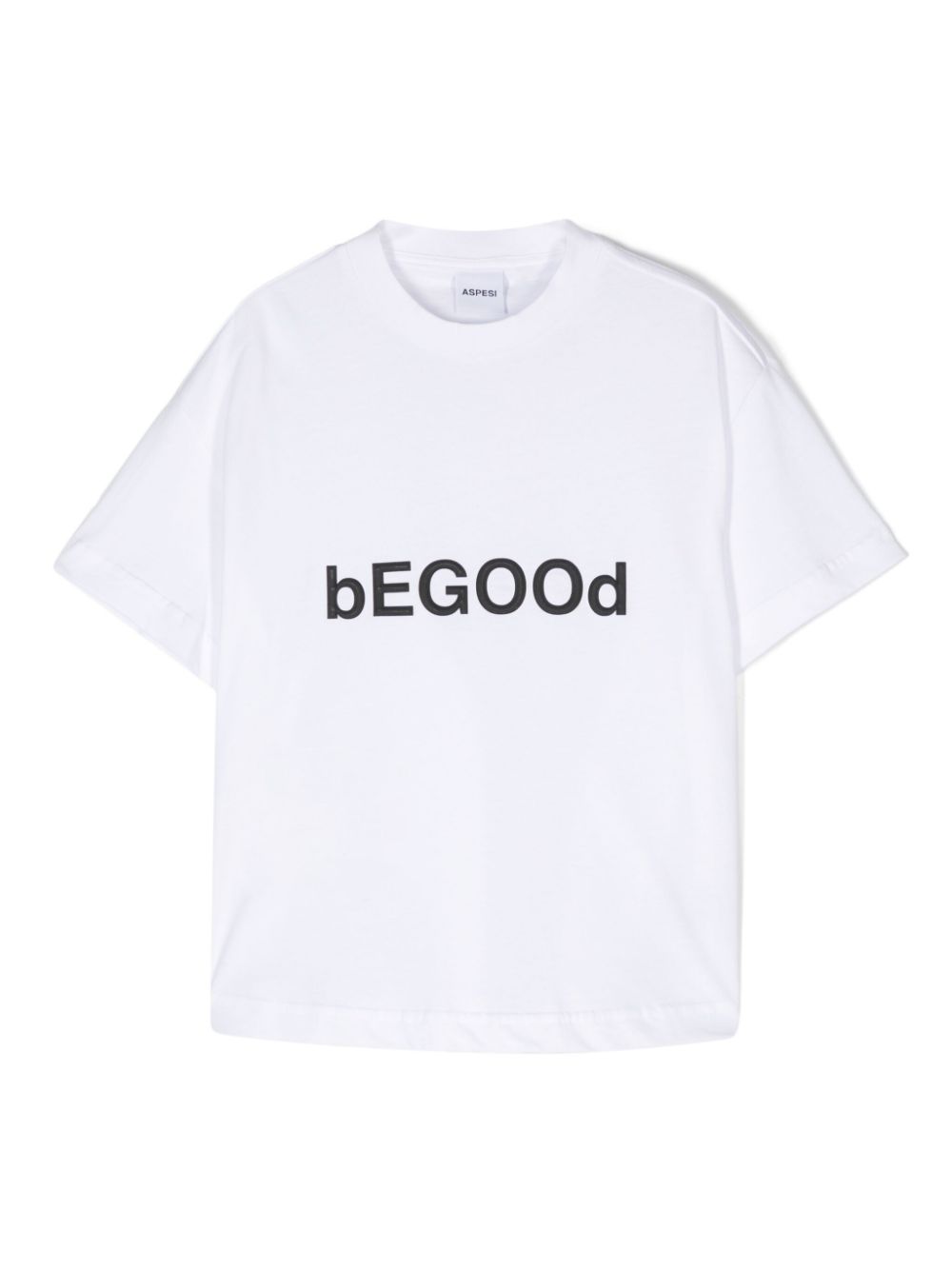 Raised text-detail T-shirt - White