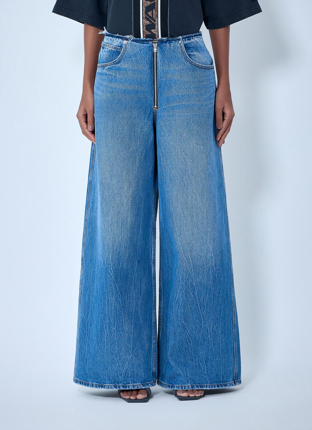 Wide-leg Denim Jeans