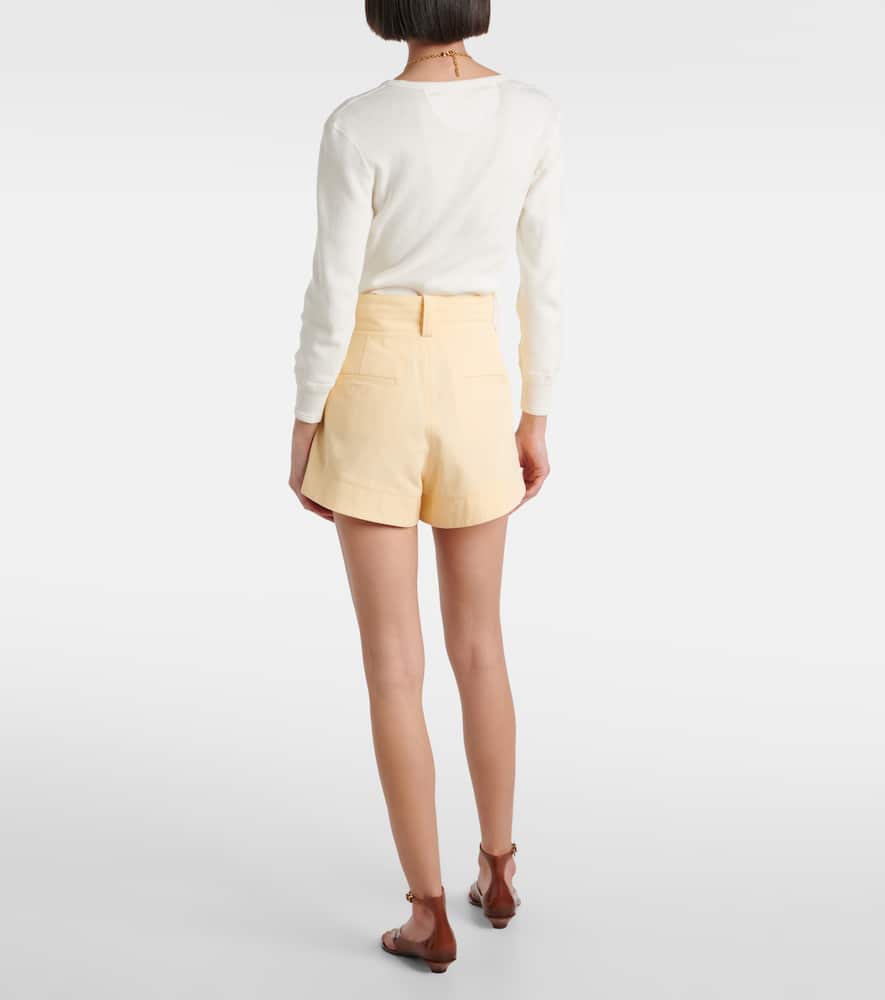 Chloé High-rise cotton canvas shorts