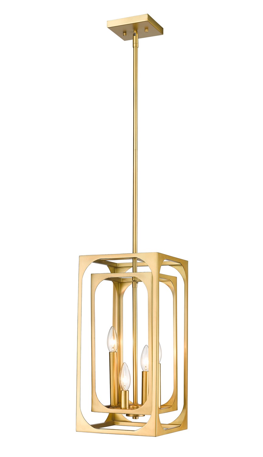 Rubbed Brass Chandelier from the Easton Collection