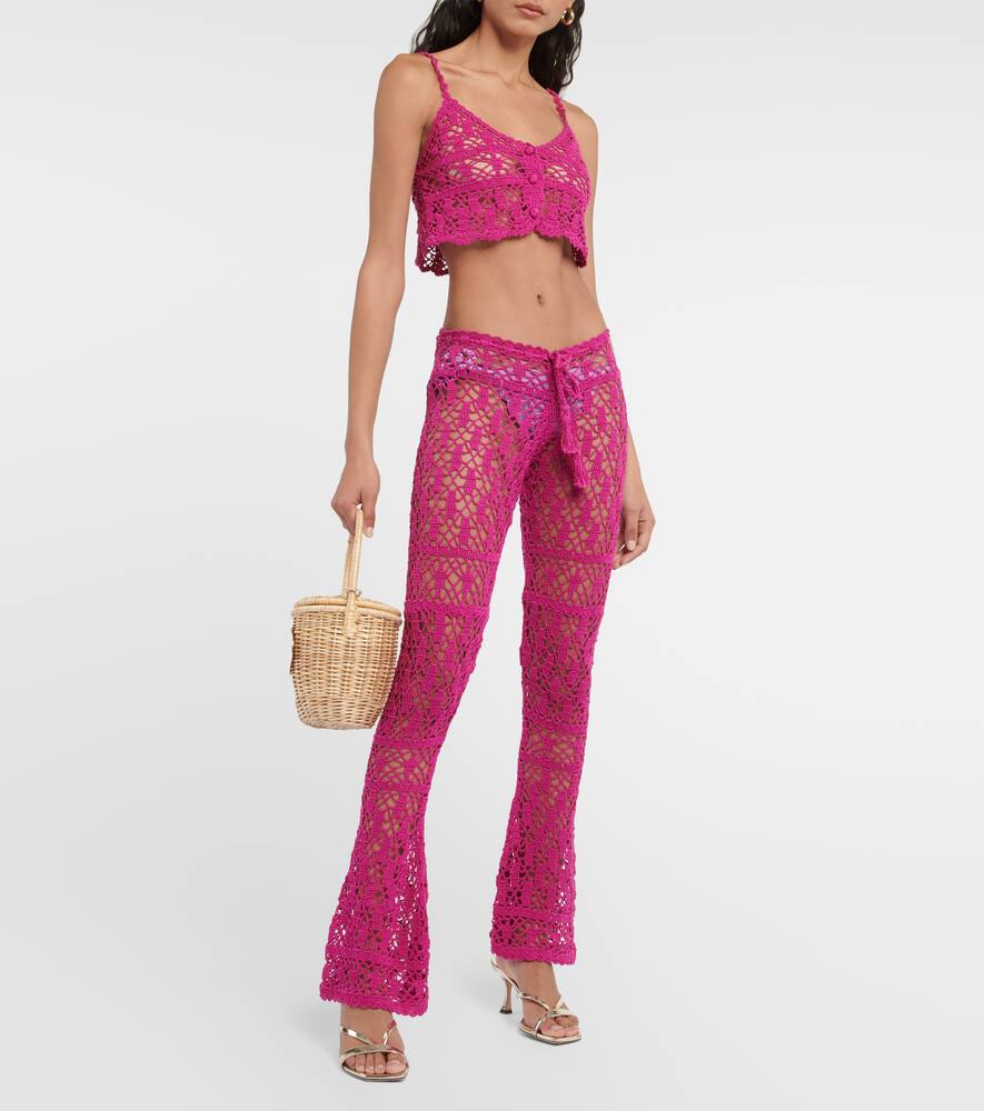 Bianca crochet cotton crop top