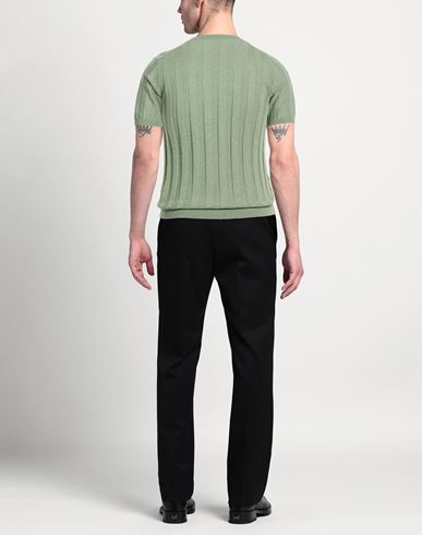 Man Sweater Light green Size S Cotton, Linen, Recycled polyester