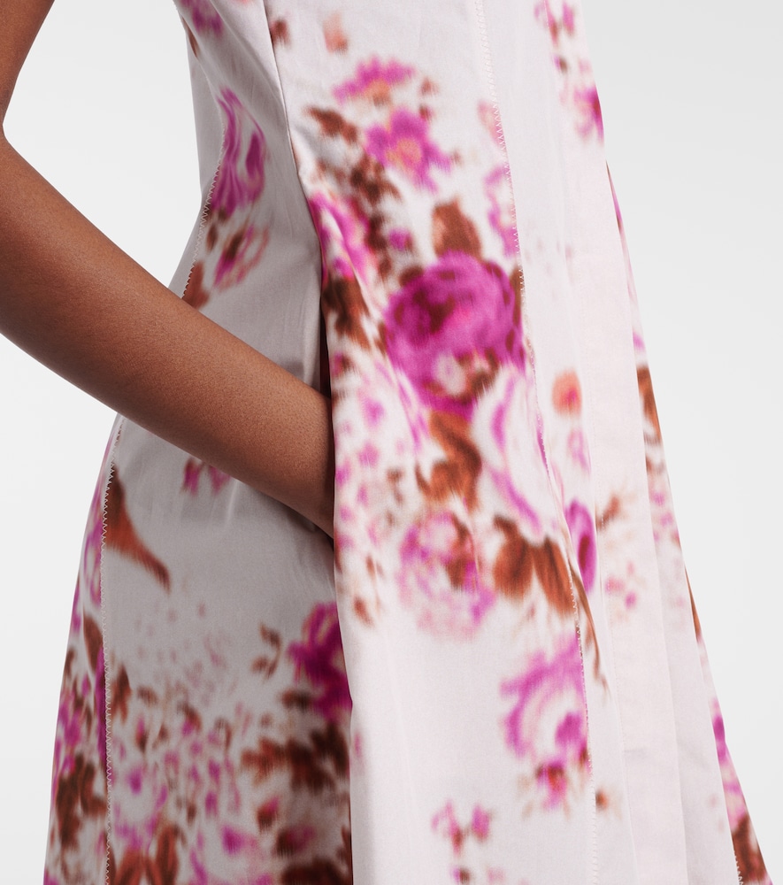 Floral cotton poplin shirt dress
