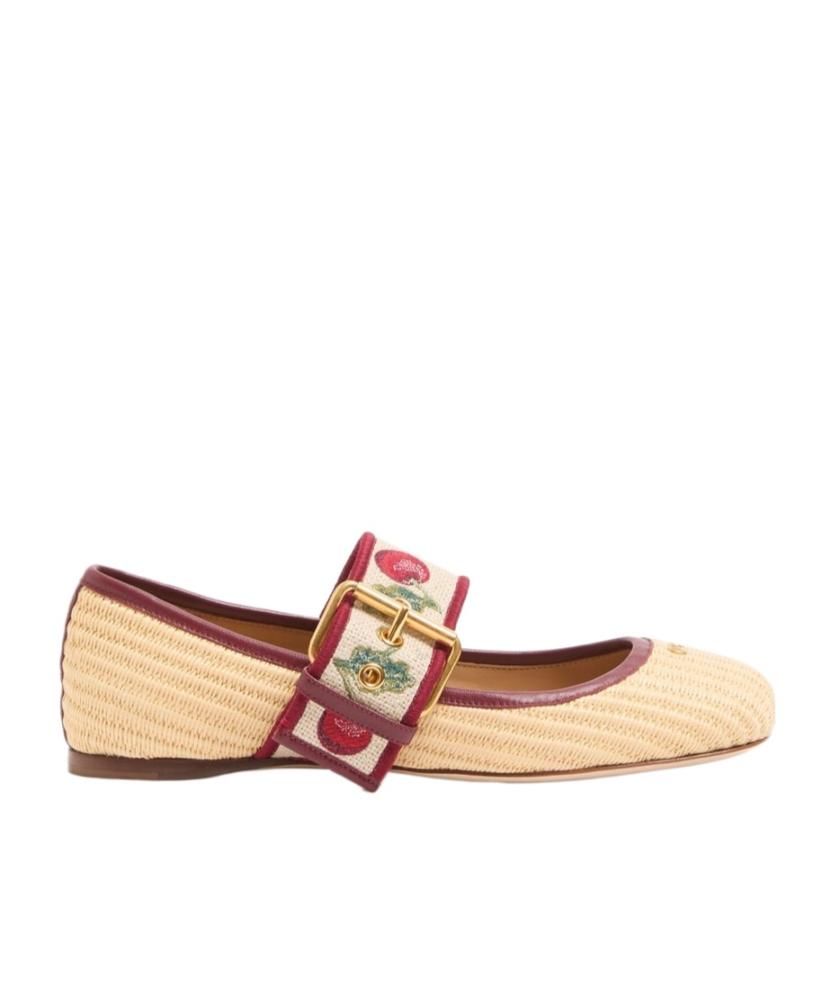 Bribri floral-embroidered ballet flats