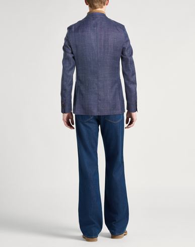 Man Blazer Bright blue Size 38 Wool, Silk, Linen