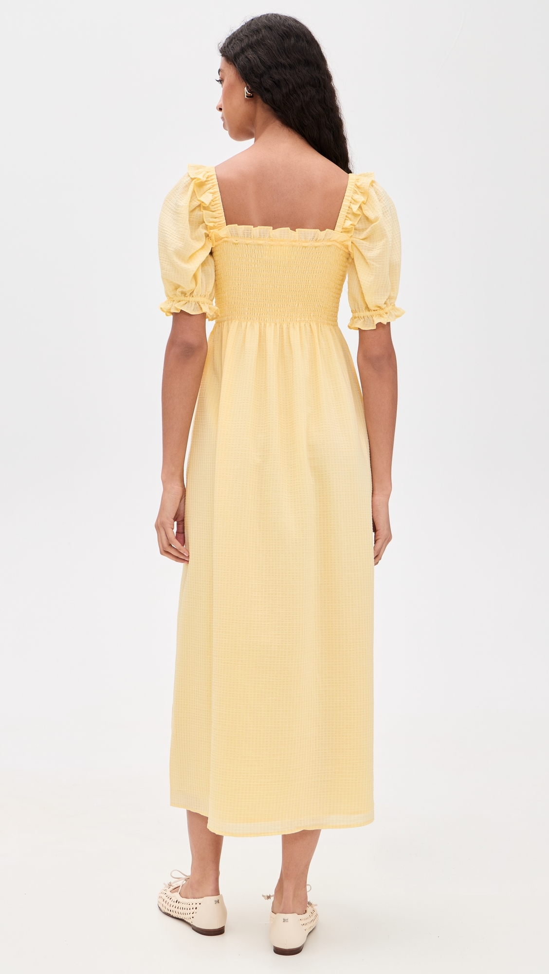 The Scarlett Midi Nap Dress Butter Yellow