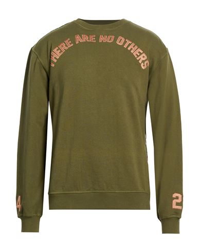 Man Sweatshirt Military green Size L Organic cotton