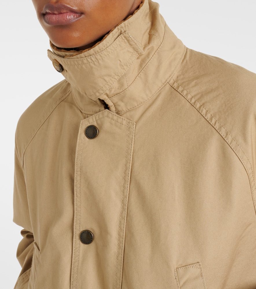 Corduroy-trimmed cotton field jacket