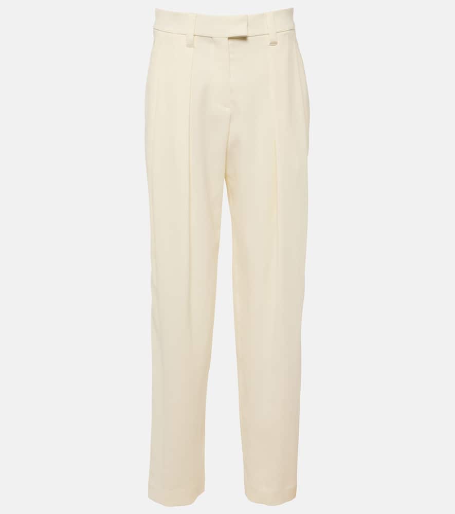 Brunello Cucinelli High-rise gabardine wide-leg pants
