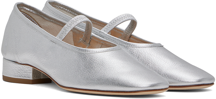 Aeyde Silver Pippa Ballerina Flats