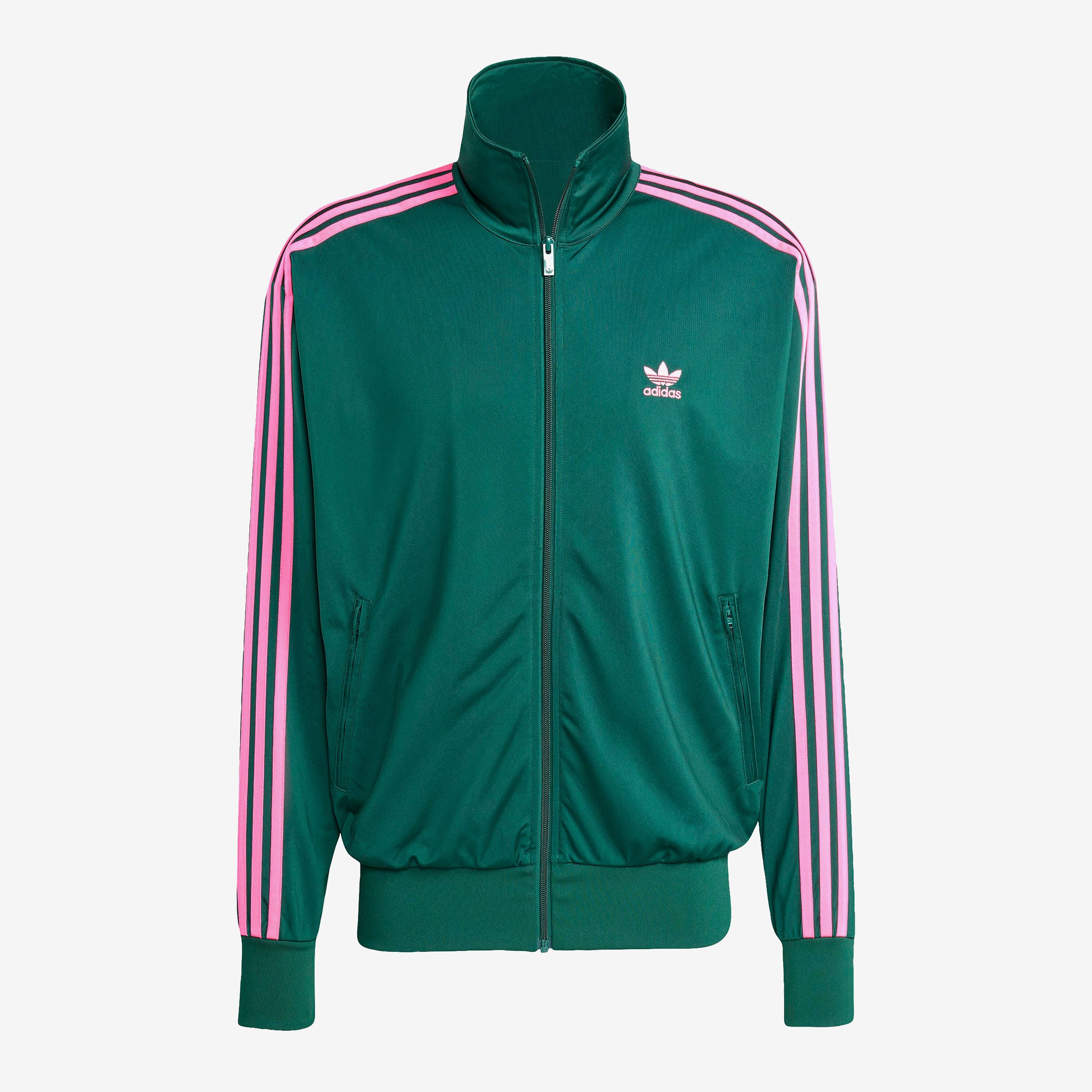 Adidas Firebird Adicolor Track Top - collegiate green/lucid pink - unisex - X