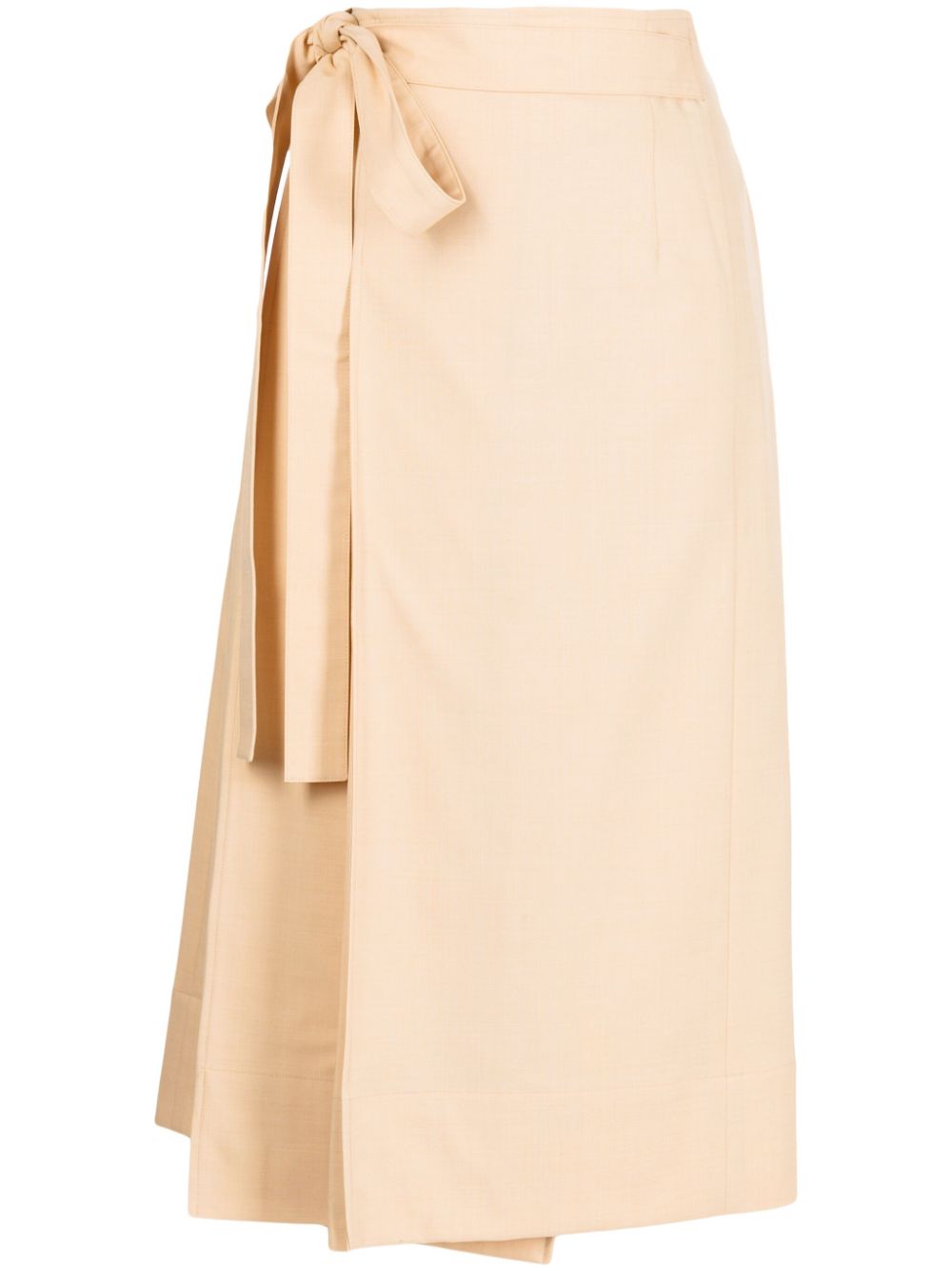 Isra wrap midi skirt - Neutrals