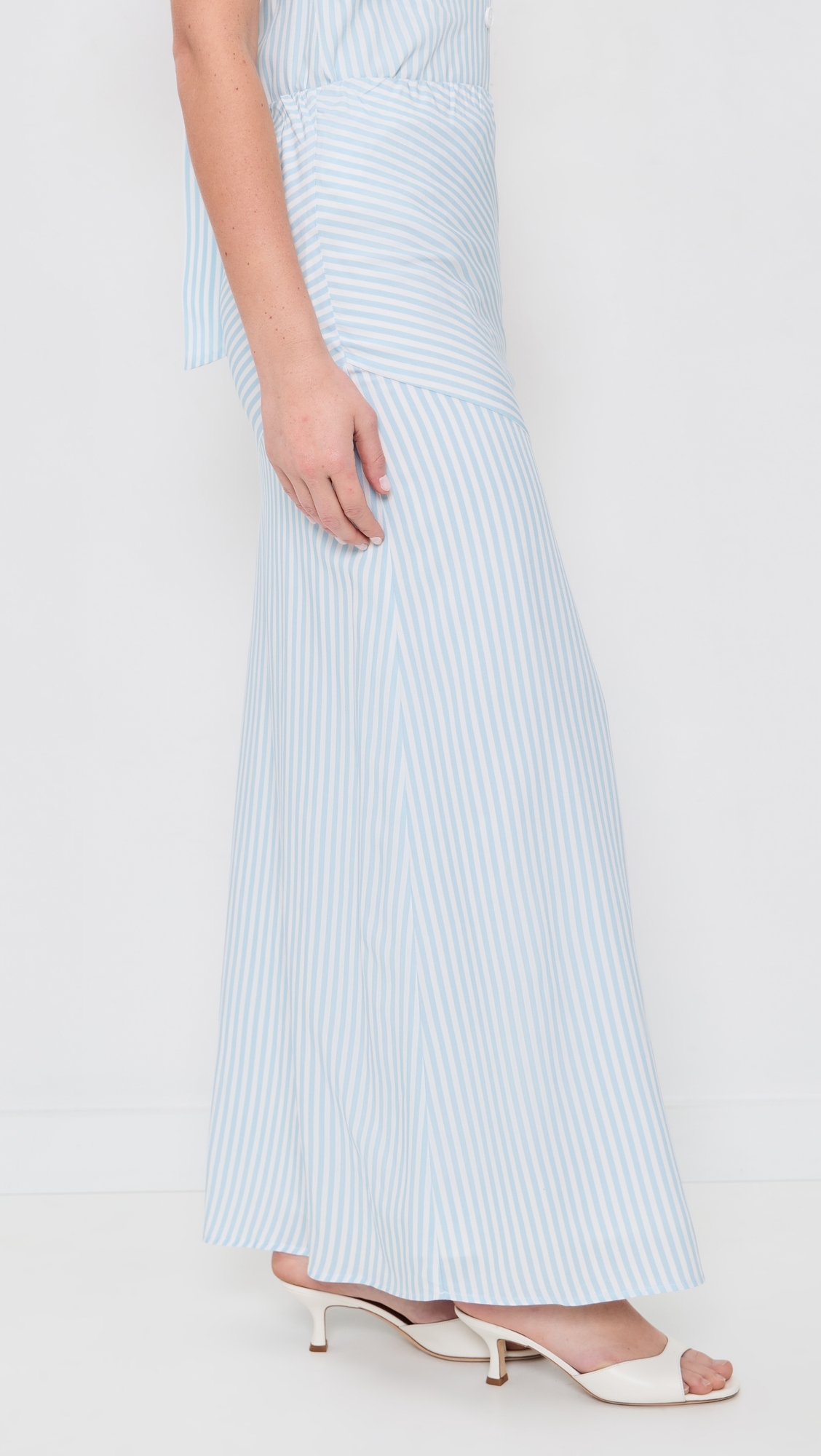Dania Low Waist Maxi Skirt Blue Stripe