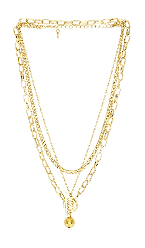 Amber Sceats Villosa Necklace in Metallic Gold
