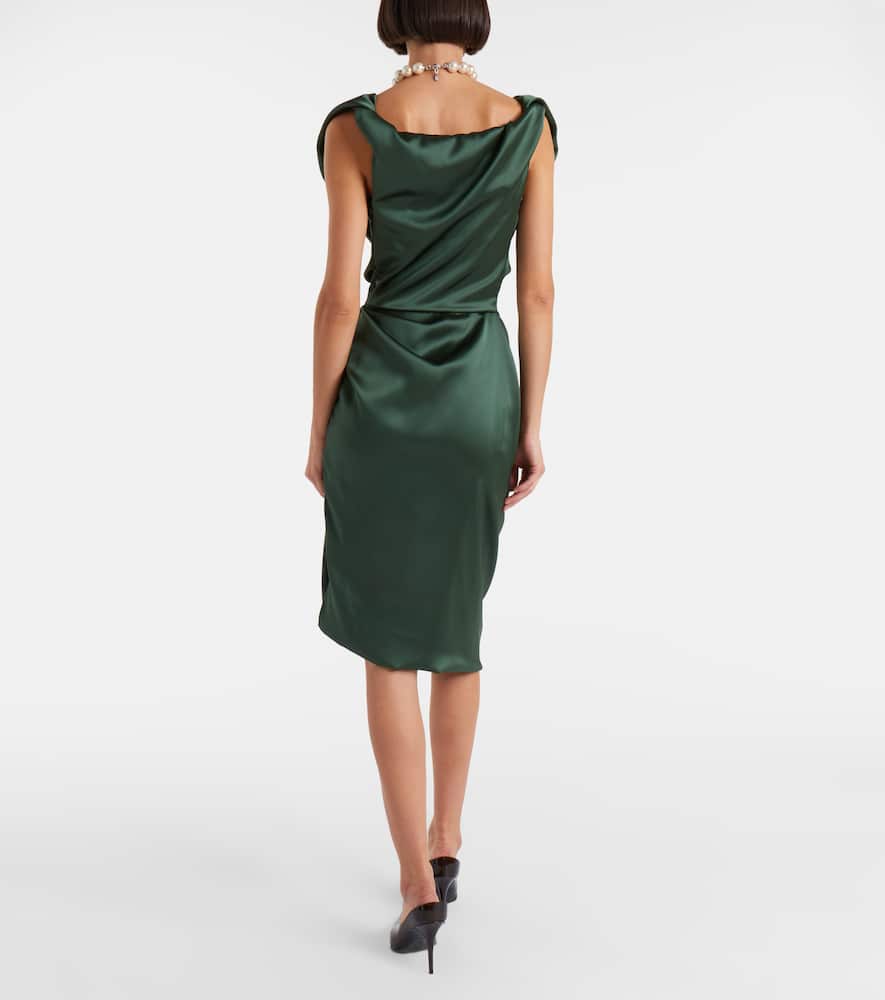 Ginnie Amber ruched midi dress