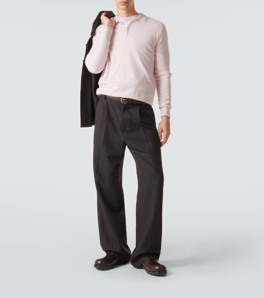 Cashmere polo sweater