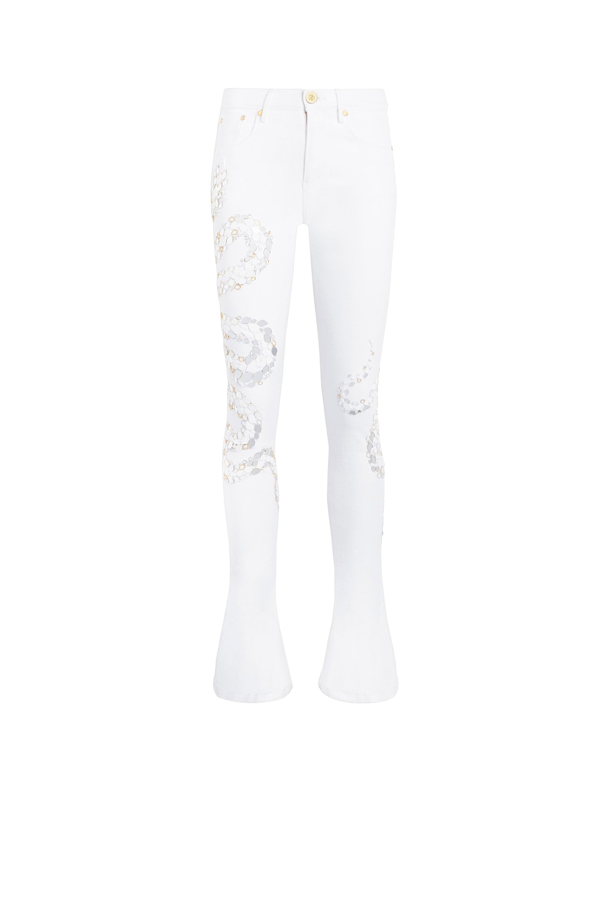 Snake Embellished Jeans