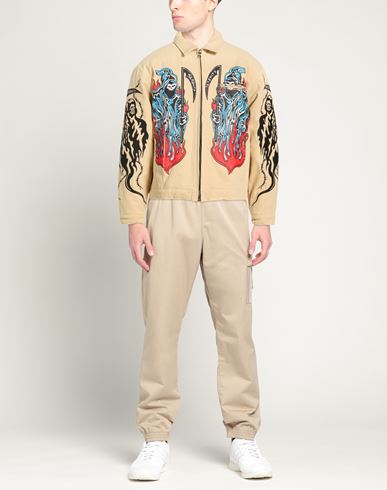 Man Jacket Beige Size S Cotton, Polyester