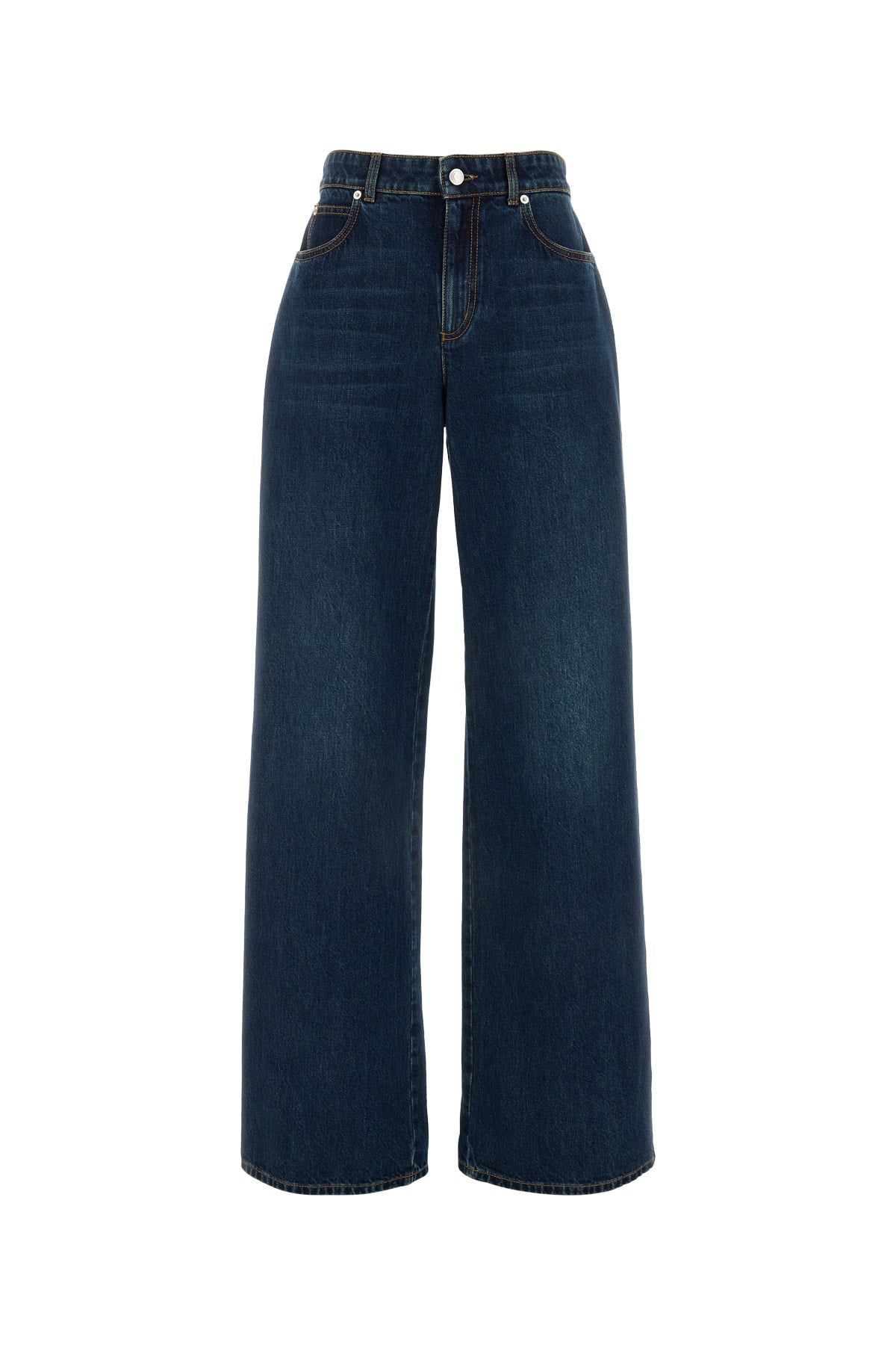 Dark Stonewash Denim Jeans — Navy