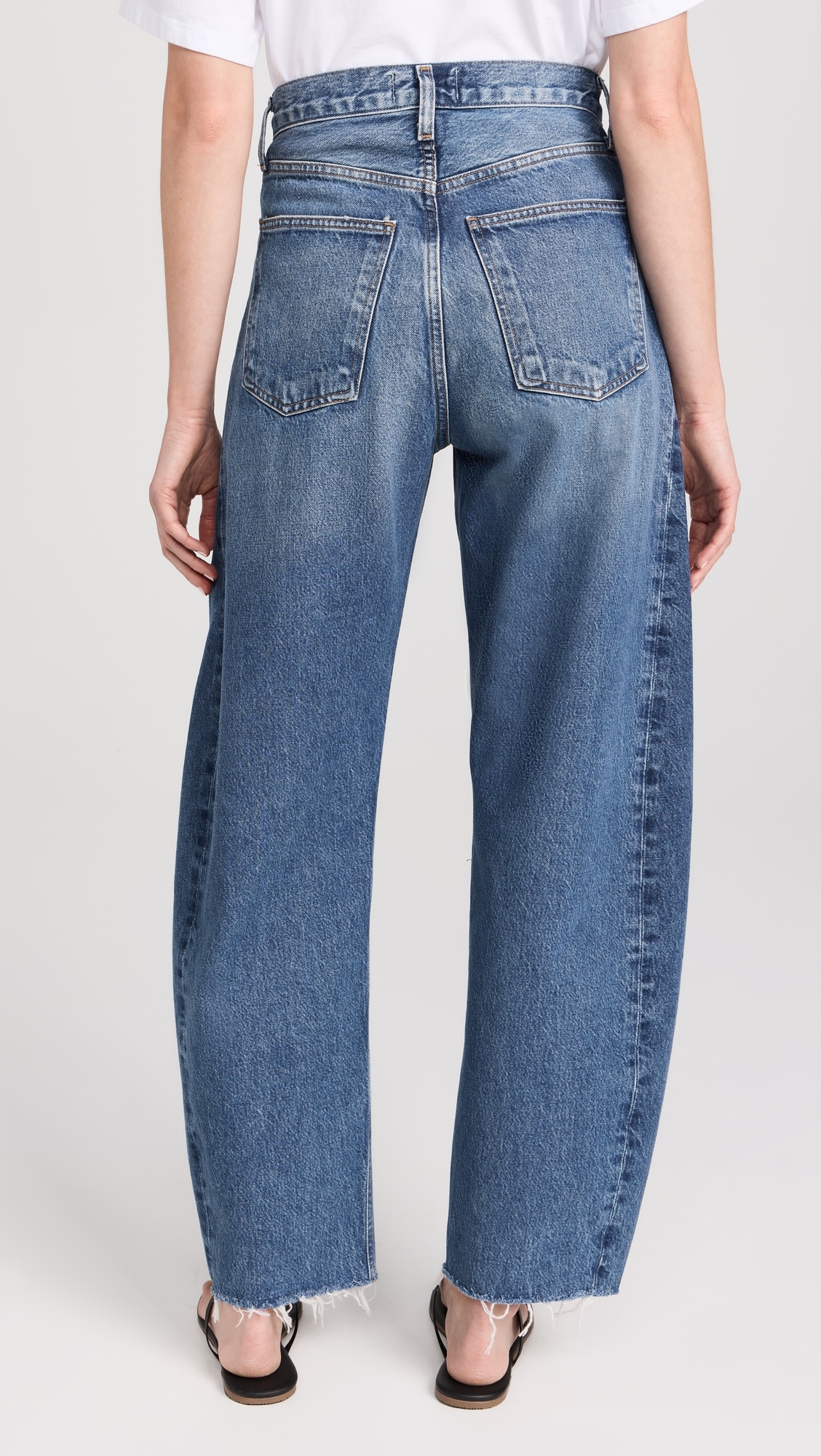 Luna High Rise Curved Taper Jeans Split