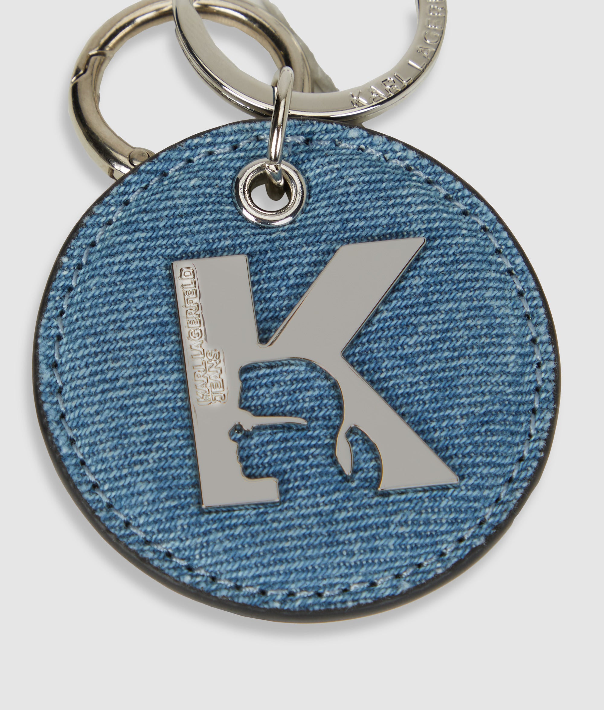 Kl Jeans - Schlüsselanhänger Aus Denim Mit K-logo, Damen, Blau, Größe: One