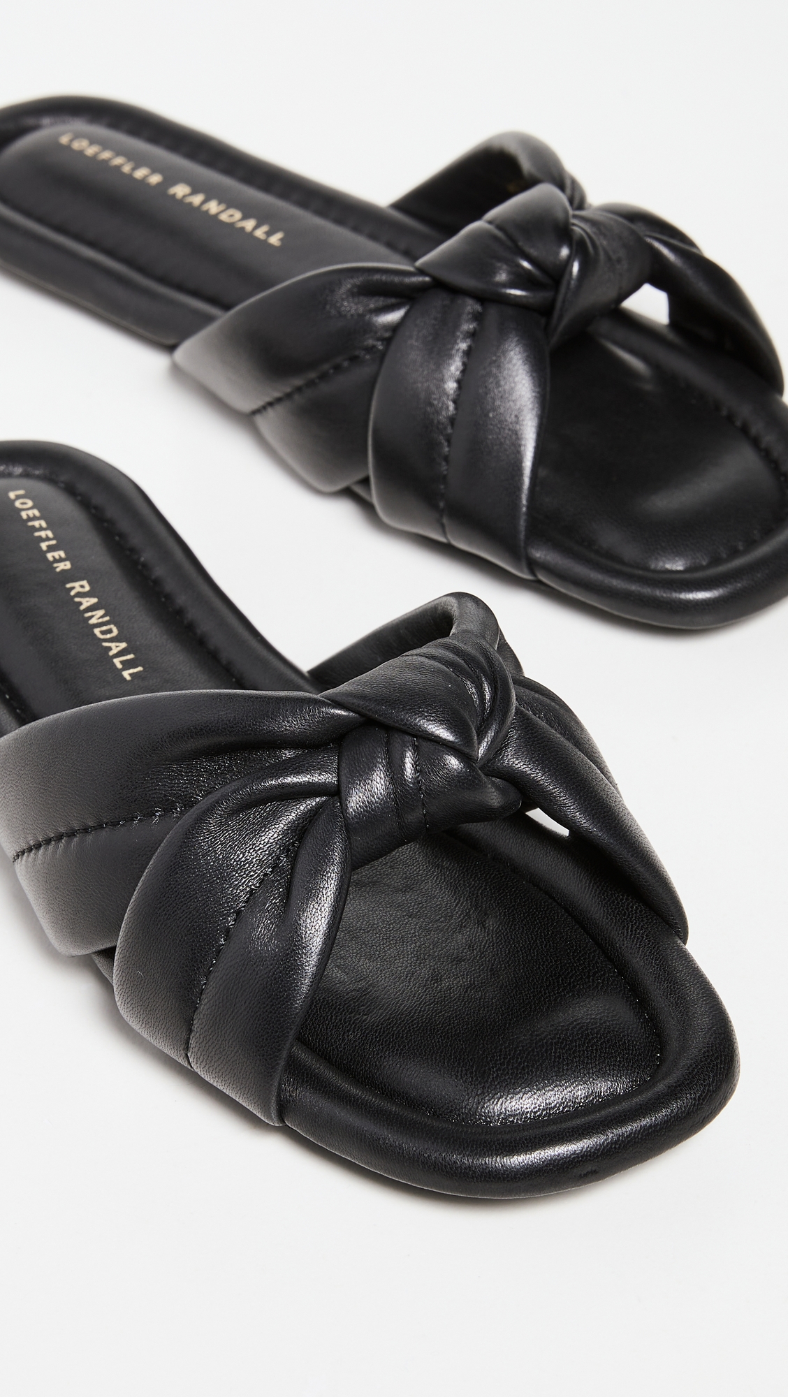 Loeffler Randall Polly Puffy Knot Sandals Black