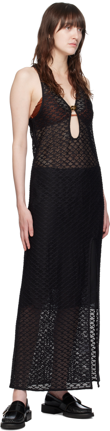 GANNI Black Hardware Maxi Dress