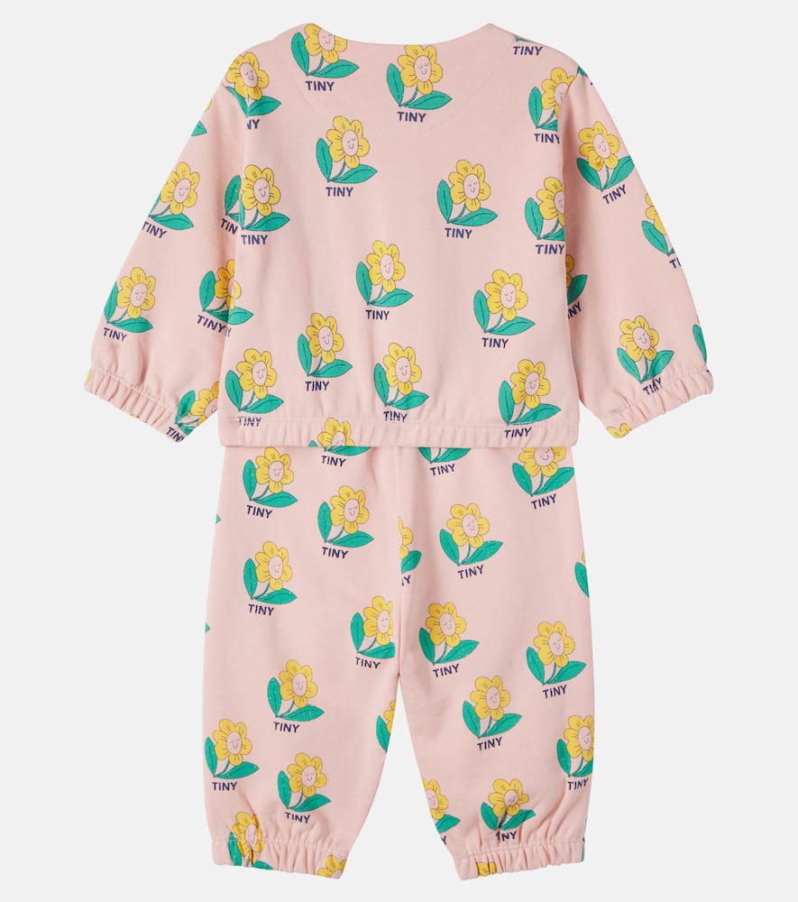 Baby printed cotton sweatshirt and sweatpants set