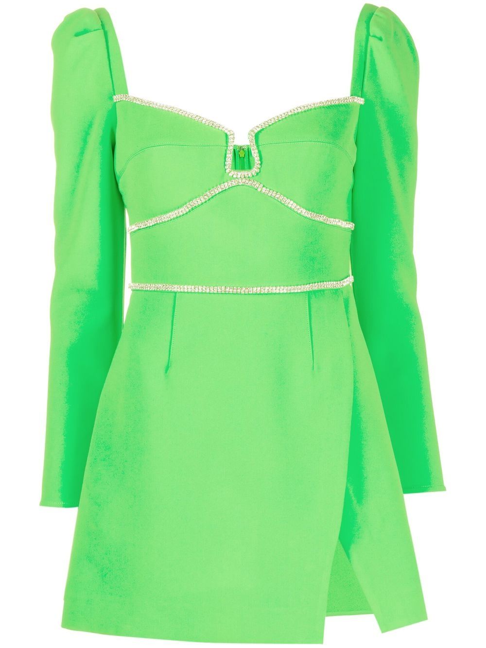 Rhinestone-embellished minidress - Green