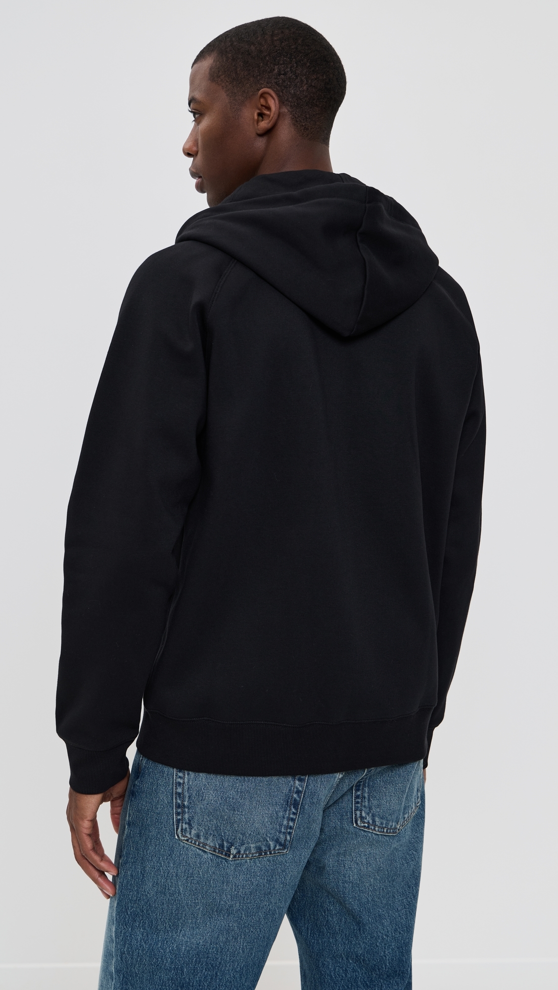 Carhartt WIP Hooded Chase Full Zip Sweatshirt Black / Gold