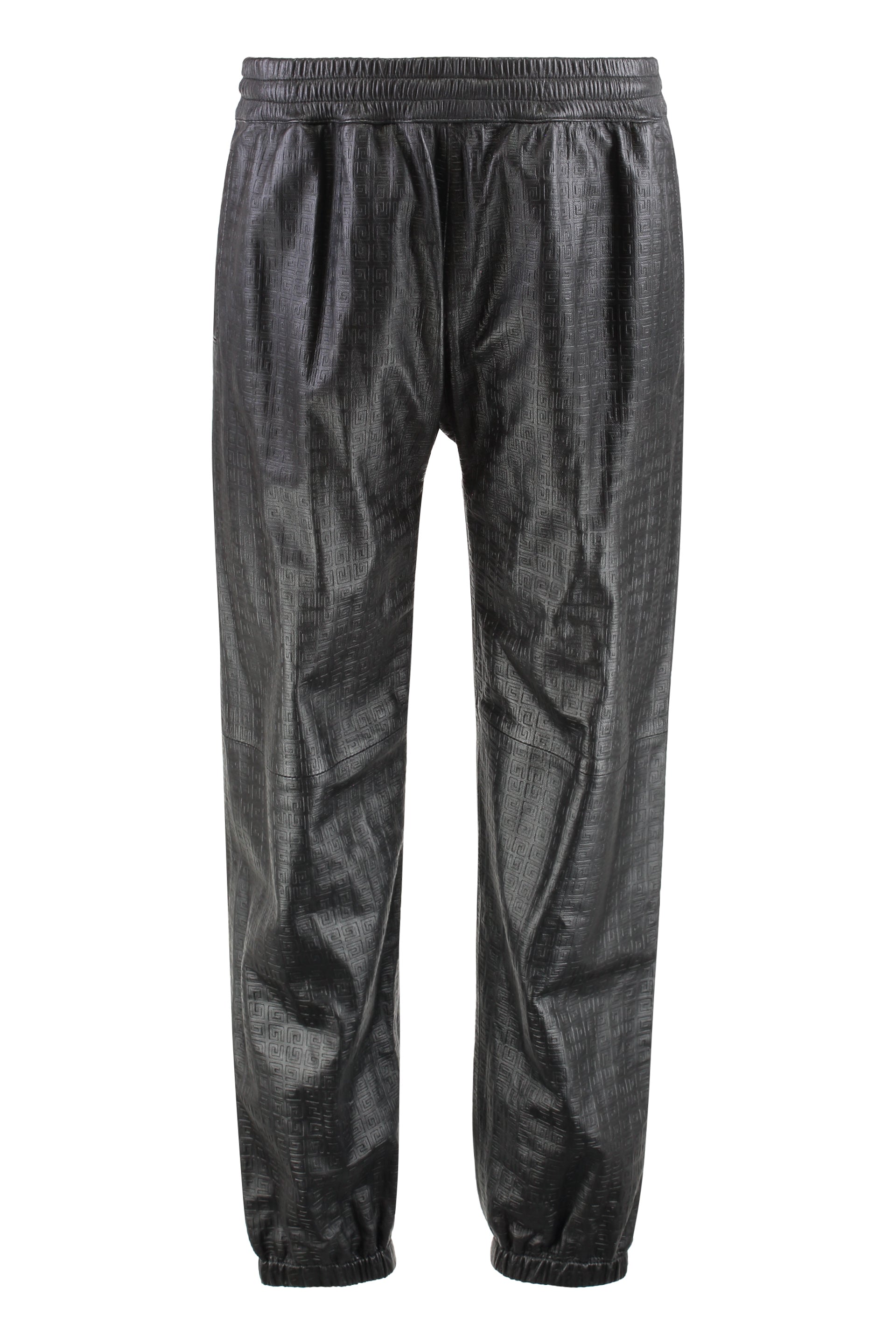 4G Motif Lamb Leather Pants with Elastic Waistband