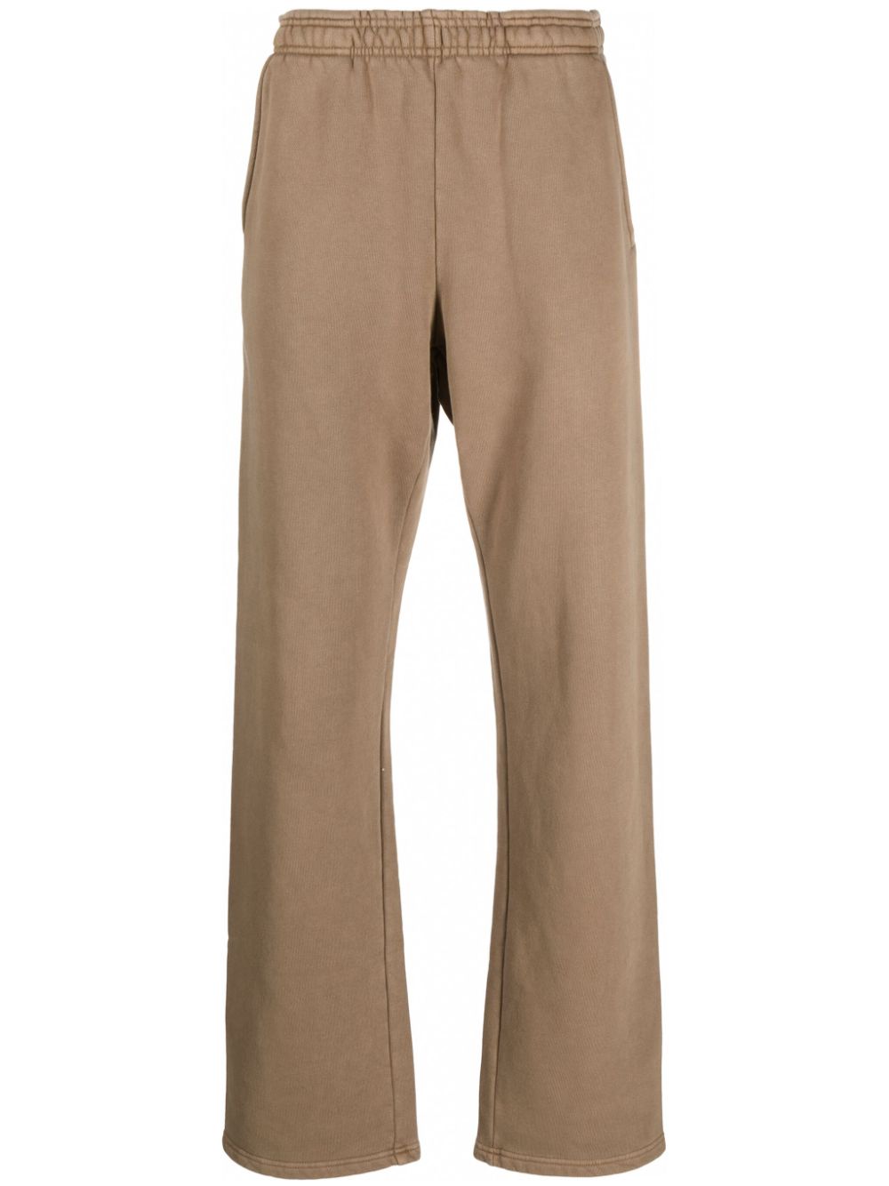 Mélange-effect straight-leg trousers - Grey